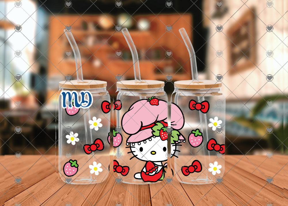 413 STRAWBERRYKITTY 16OZ UVDTF WRAP