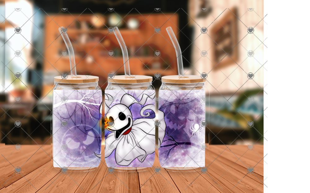 C85 dog ghost 16 OZ UVDTF