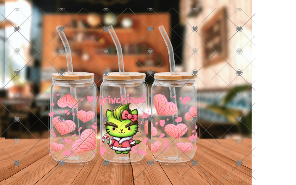 C96 Grinchland pink 16 OZ UVDTF