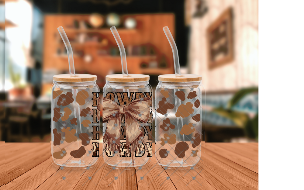 E10 HOWDY COW PRINT 16 OZ UVDTF WRAP