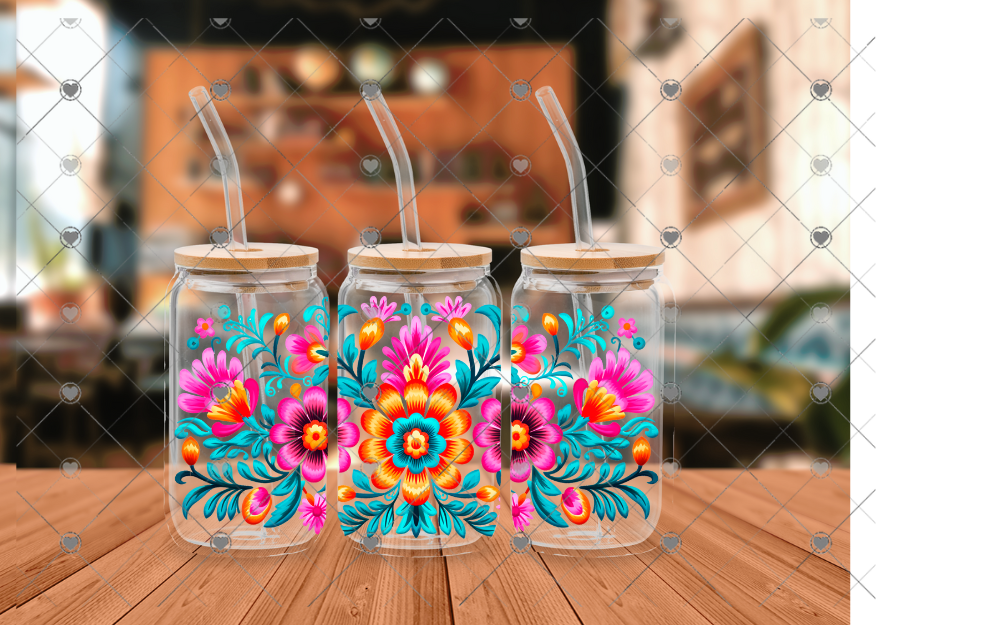 A62 MEXICAN FLOWER UVDTF WRAP 16 oz