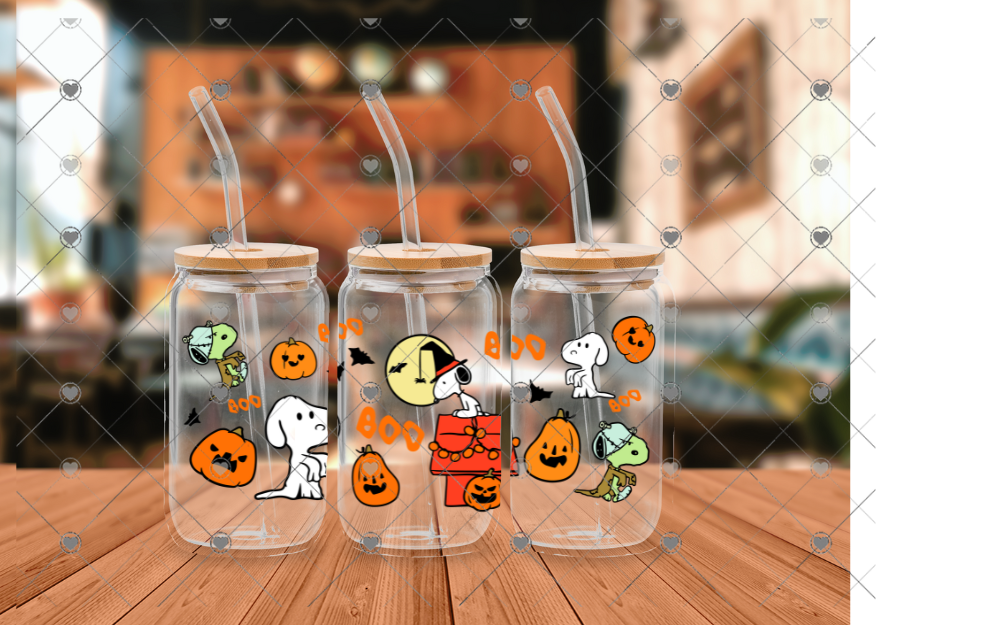 D03 Halloween Dog 16 OZ UVDTF