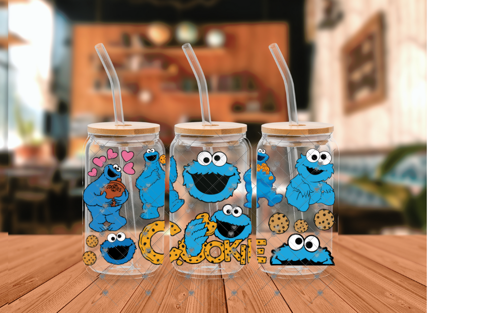 D87 BLUE MONSTER 16 OZ UVDTF WRAP