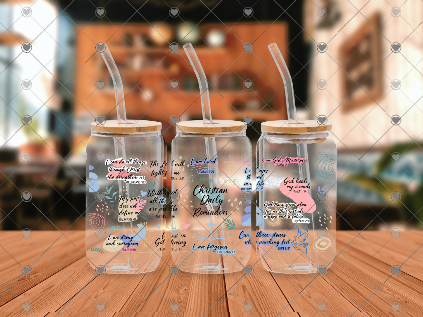 588 Christian Daily Reminders 16 OZ UVDTF WRAP