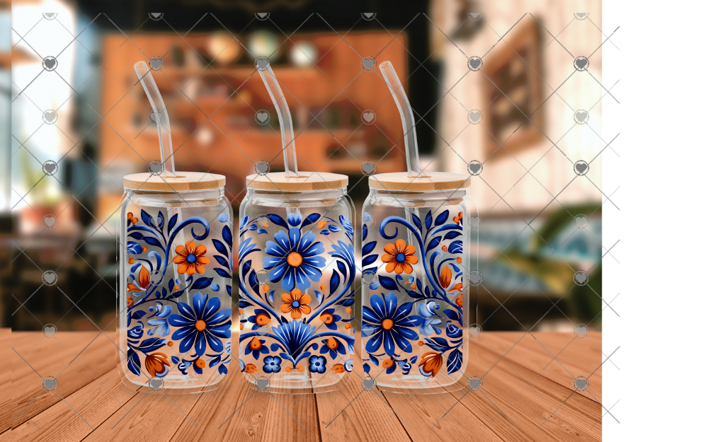 A65 TALAVERA BLUE FLOWER UVDTF WRAP 16 oz