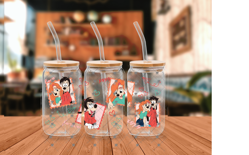 E13 VALENTINE GOOFY CARD 16 OZ UVDTF WRAP