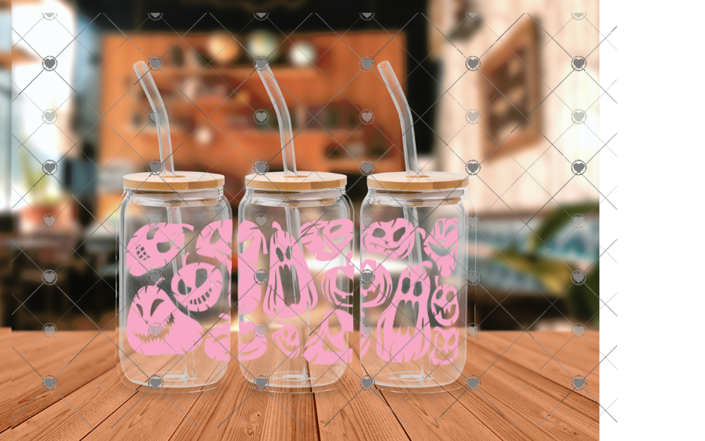 B53 PINK GHOSTS UVDTF WRAP 16 oz