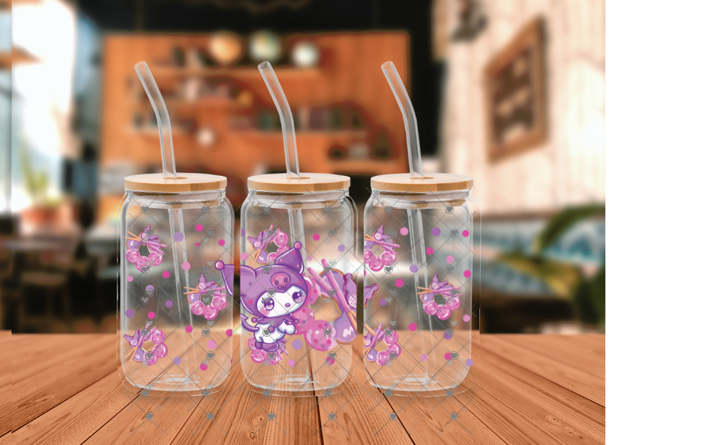 E17 PURPLE TREATS CARTOON 16 OZ UVDTF WRAP