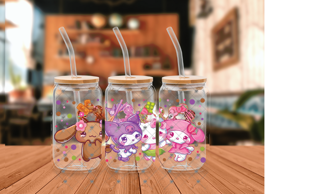 E18 FRIENDS TREATS CARTOON 16 OZ UVDTF WRAP