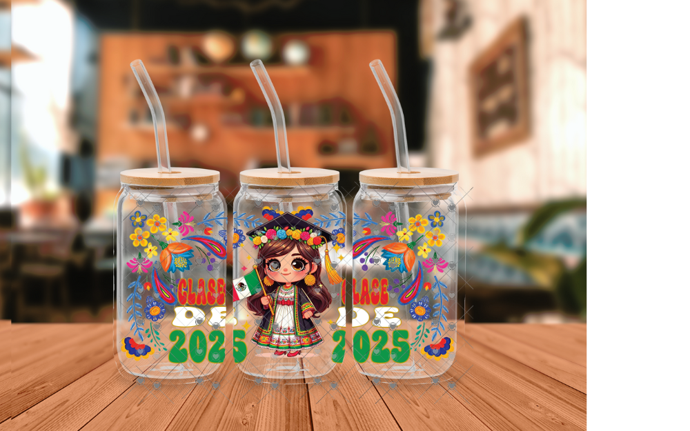 E63 CLASE DE 2025 MEXICANA 16 OZ UVDTF WRAP