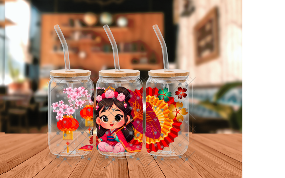 E70 CHINESSE PRINCESS 16 OZ UVDTF WRAP