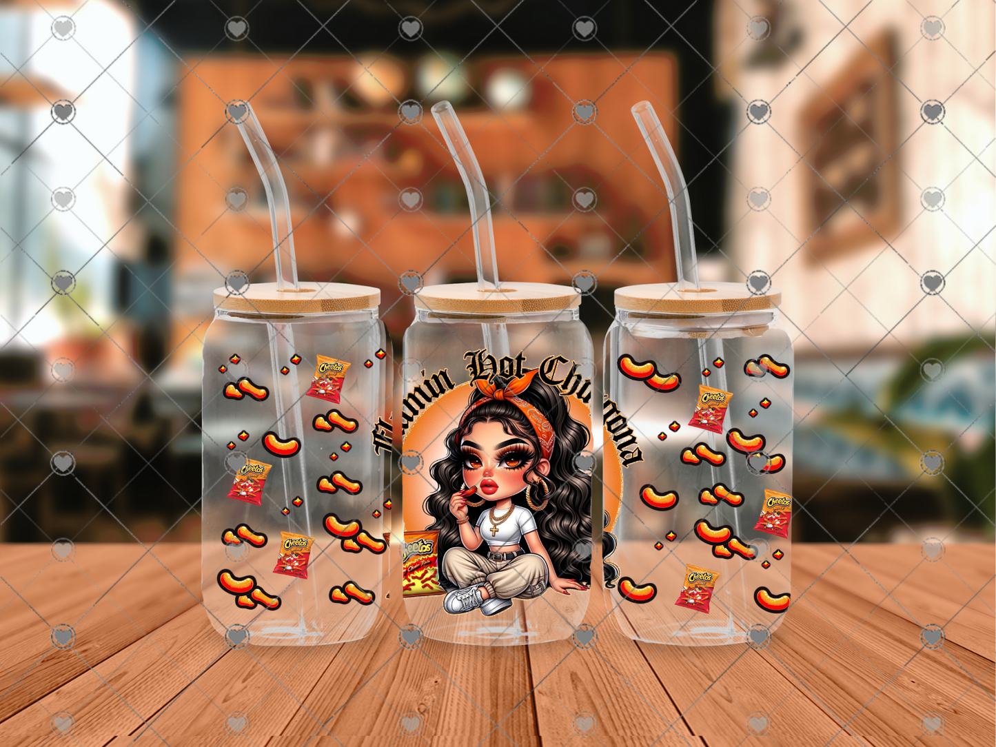 862 Flaming HOt Chingona 16OZ UVDTF WRAP