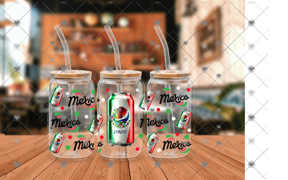 F16 Drink Mexico 16 OZ UVDTF WRAP