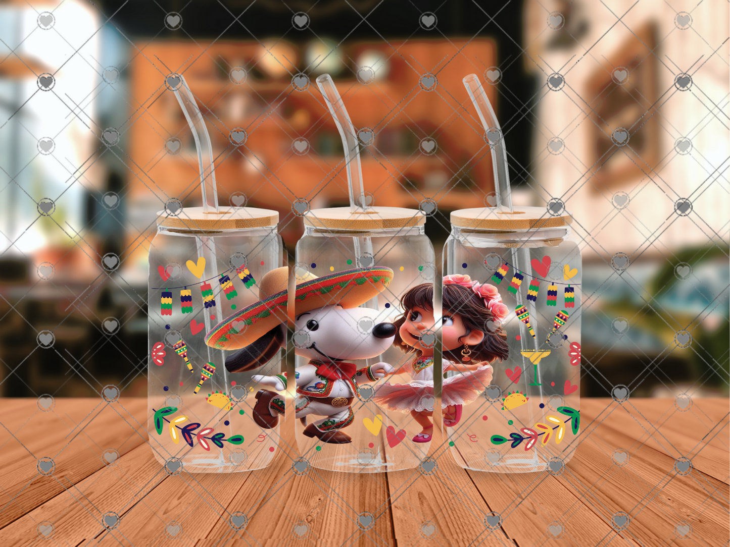 692 Dog Dancing 16OZ UVDTF WRAP