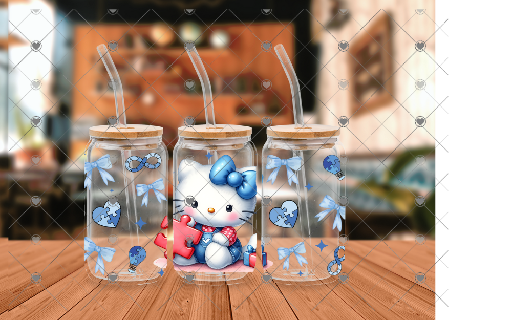 B12 KITTY AUTISM BLUE UVDTF WRAP 16 oz