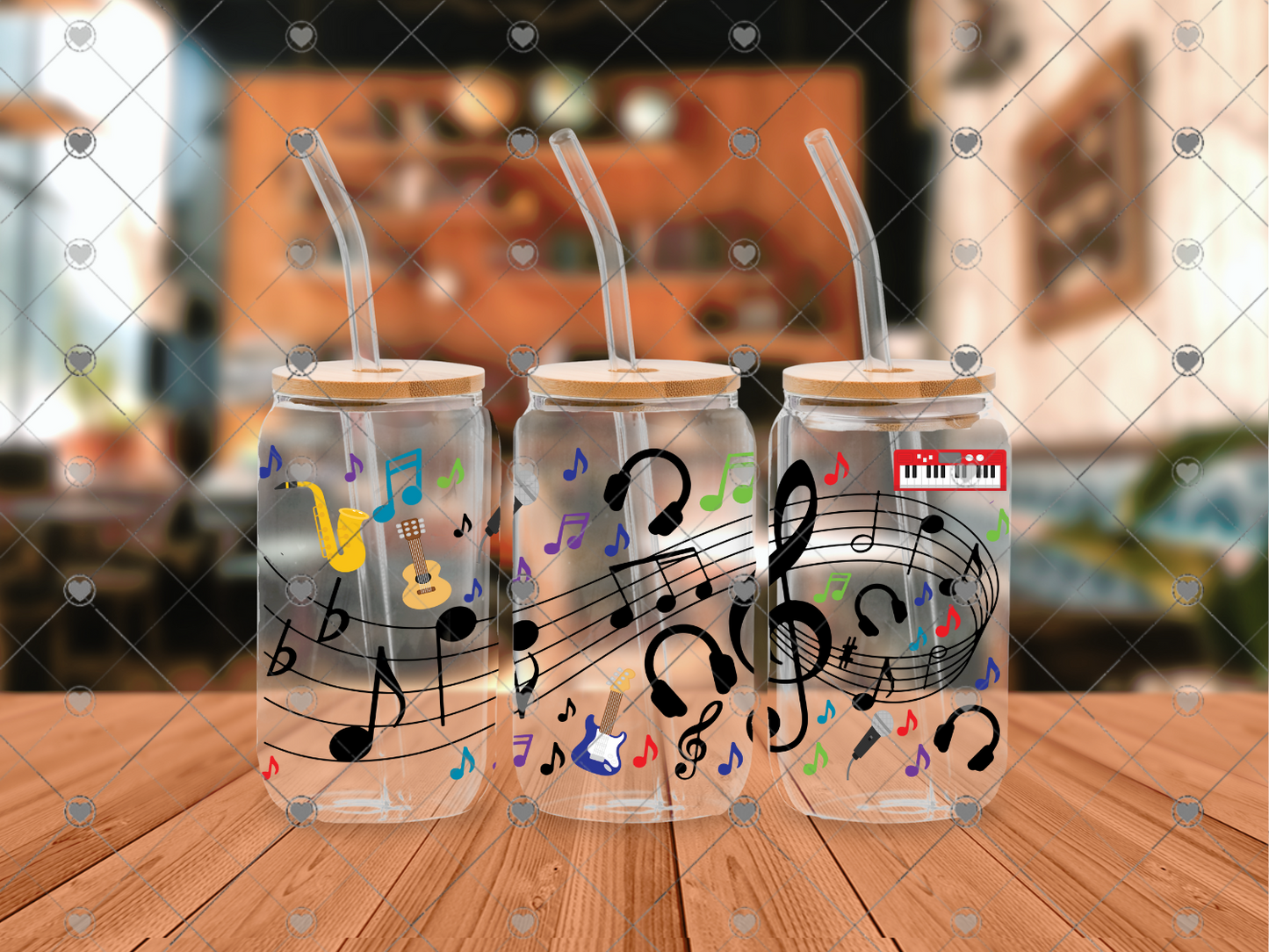 715 musical notes 16OZ UVDTF WRAP