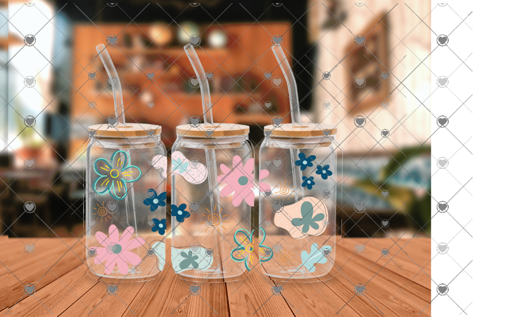 F57 FLOWER DOODLE 16 OZ UVDTF WRAP