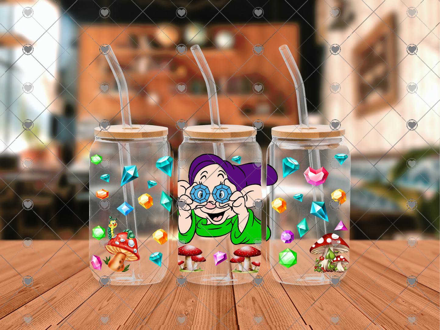 871 Dwarf with glasses 16OZ UVDTF WRAP