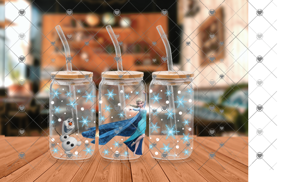 E88 Princess blue dress 16 OZ UVDTF WRAP