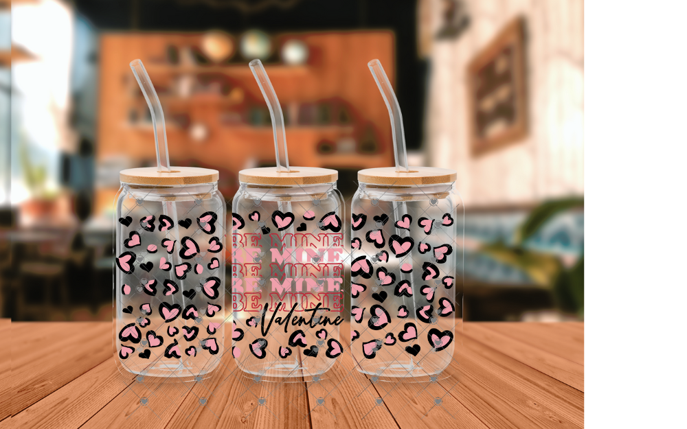 E47 BE MINE VALENTINE 16 OZ UVDTF WRAP