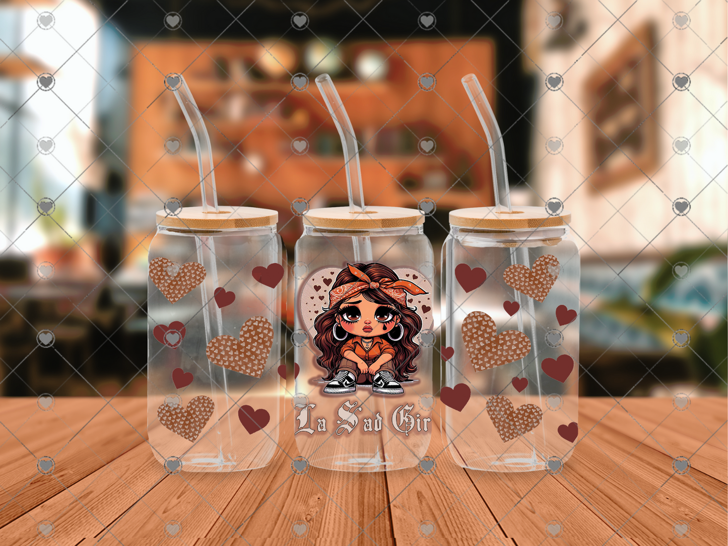 654 La Sad Girl 16OZ UVDTF WRAP