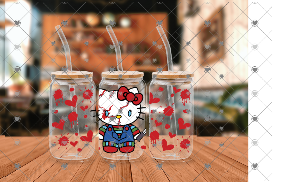 F17 KITTY MONSTER 16 OZ UVDTF WRAP