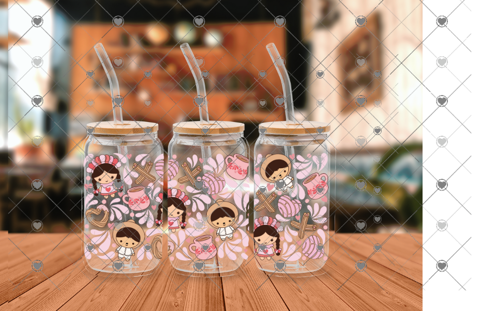 F02 PINK MARIAS TALAVERA CHURRO CONCHA 16 OZ UVDTF WRAP