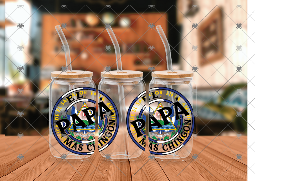 A81 El Mejor Papa El Salvador UVDTF WRAP 16 oz