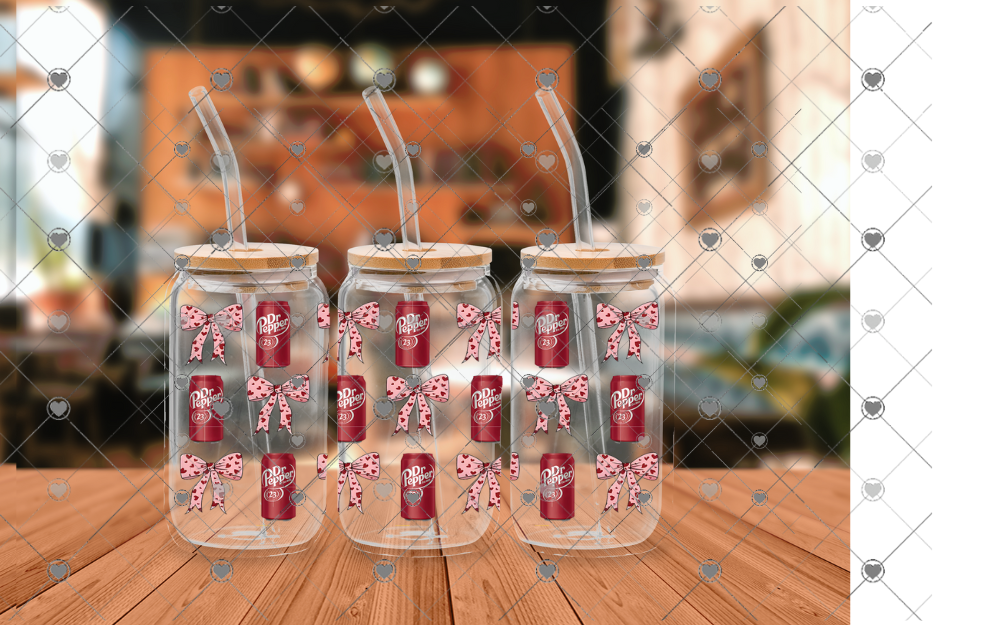 F19 DRINK AND BOWS 16 OZ UVDTF WRAP