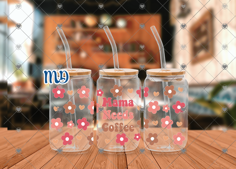 133 COFFEE MAMA 16 OZ DECORATIVE WRAP UVDTF