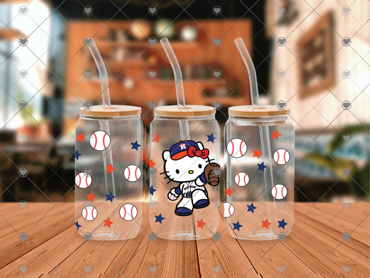 663 Baseball Cat 16OZ UVDTF WRAP