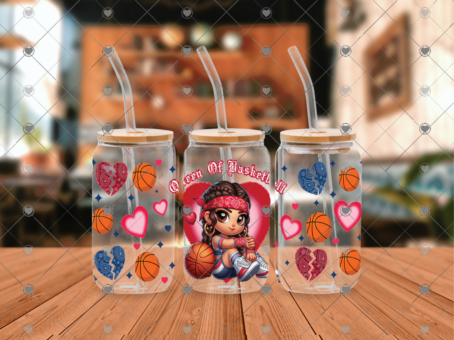 656 Queen of Basketball 16OZ UVDTF WRAP