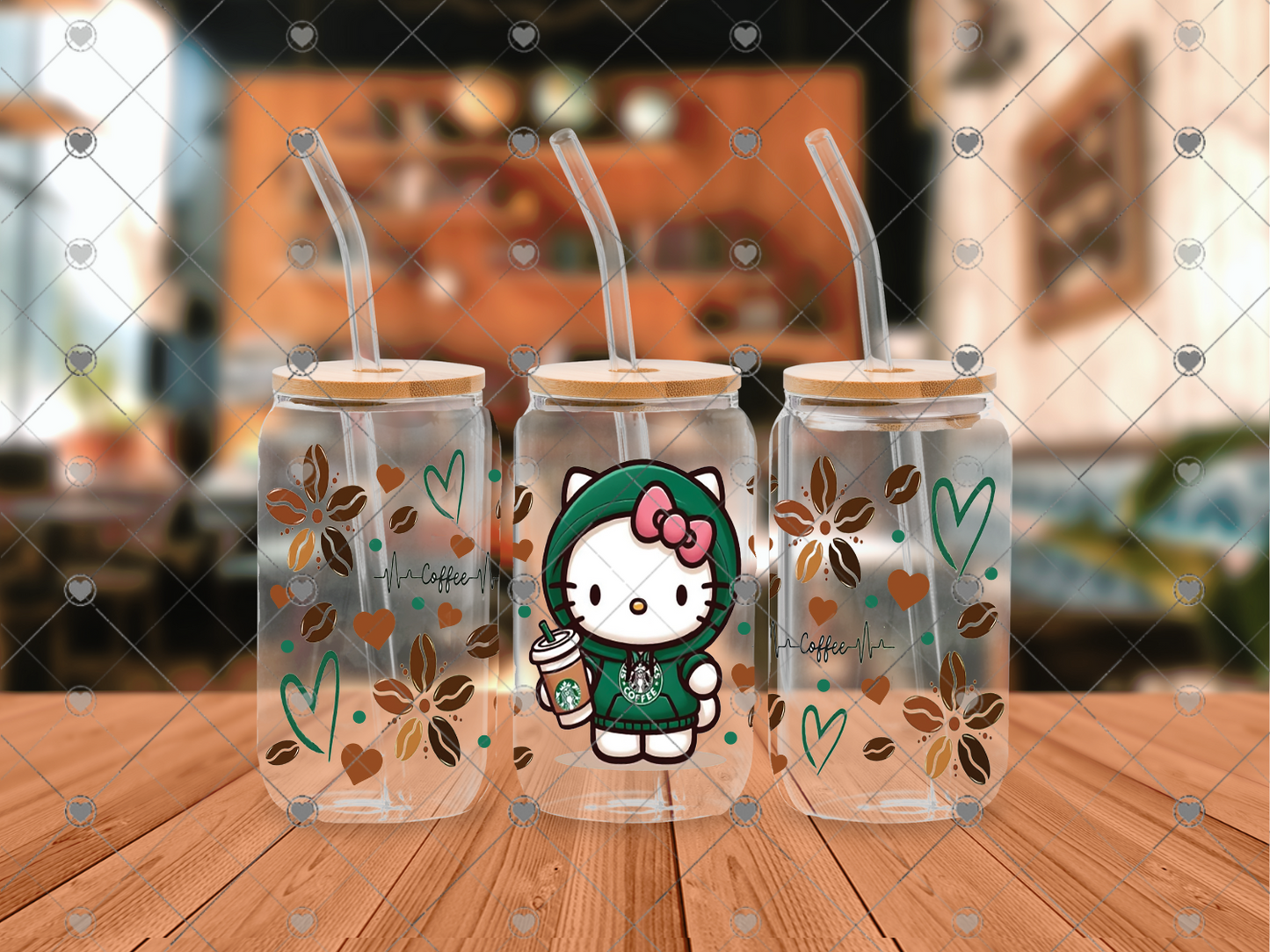 838 Kitty Coffee 16OZ UVDTF WRAP