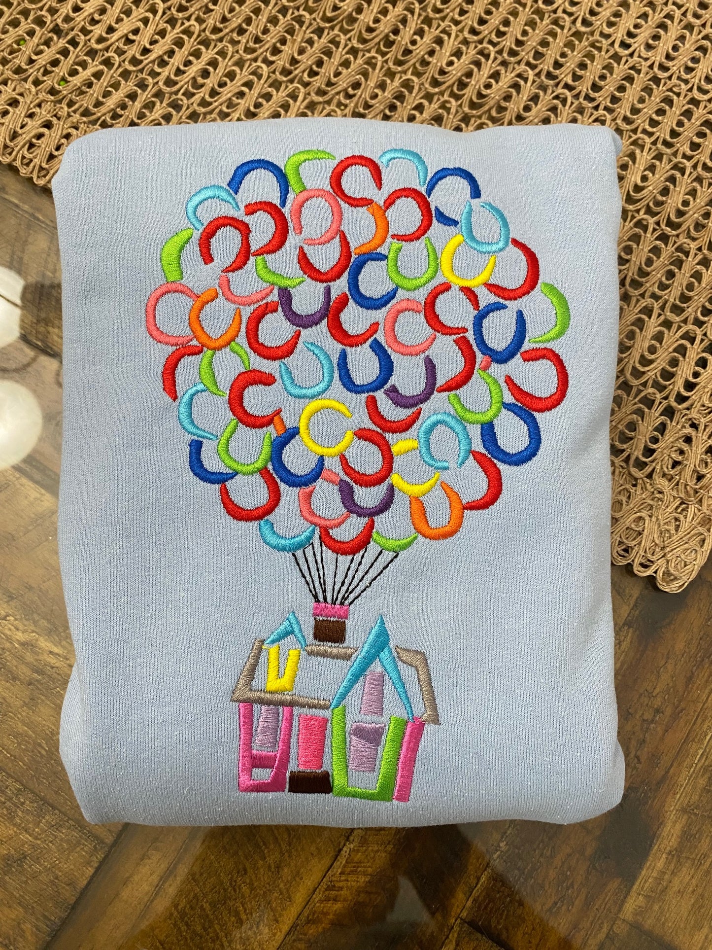 Embroidered Crewneck Sweatshirt Balloons