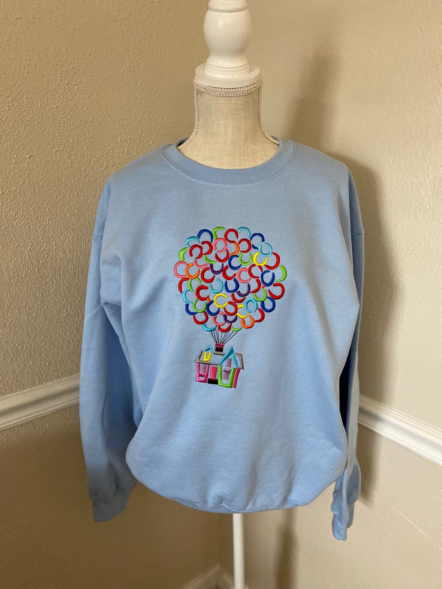 Embroidered Crewneck Sweatshirt Balloons