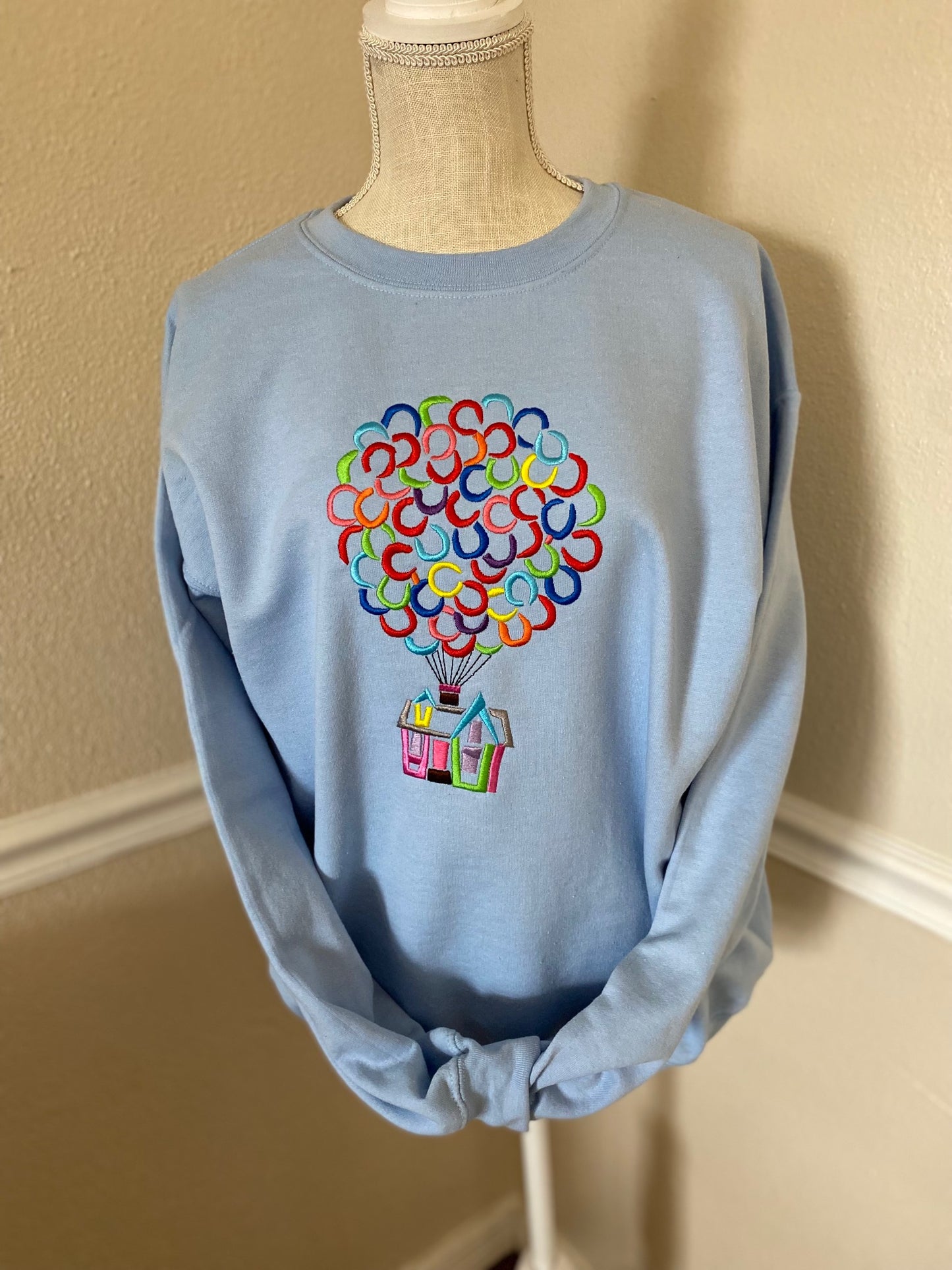 Embroidered Crewneck Sweatshirt Balloons