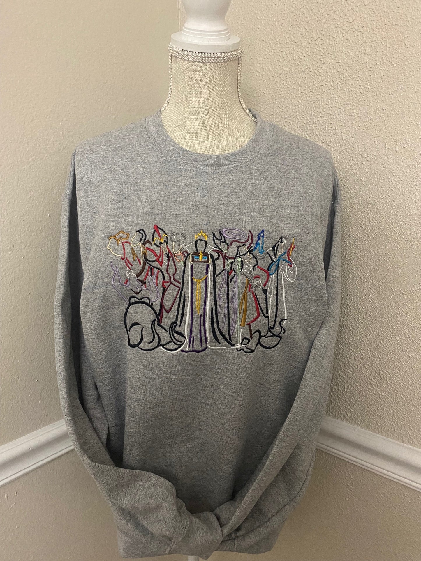 Villains Embroidered Sweatshirt. Custom